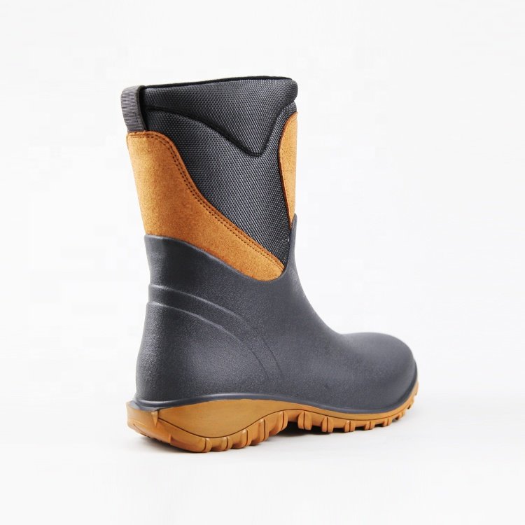 New fashionable wholesale anti-slip mid calf neoprene boots fashion woman boots