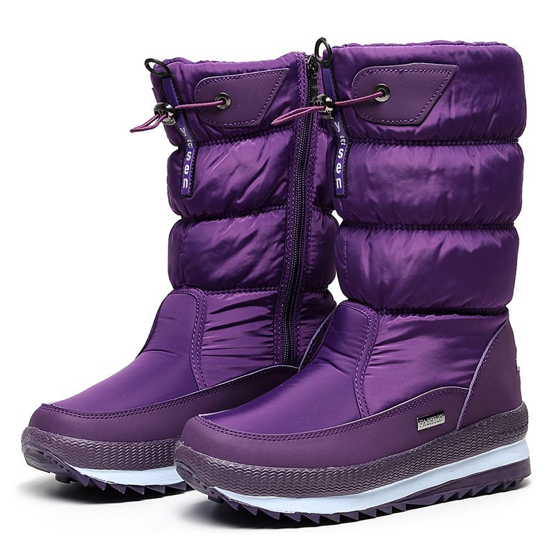 Women snow boots platform winter boots thick plush waterproof non-slip boots fashion women winter shoes warm fur botas mujer