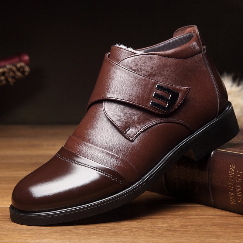 wholesale warm shoes winter boots man high geunuine leather mens casual dress shoe for men
