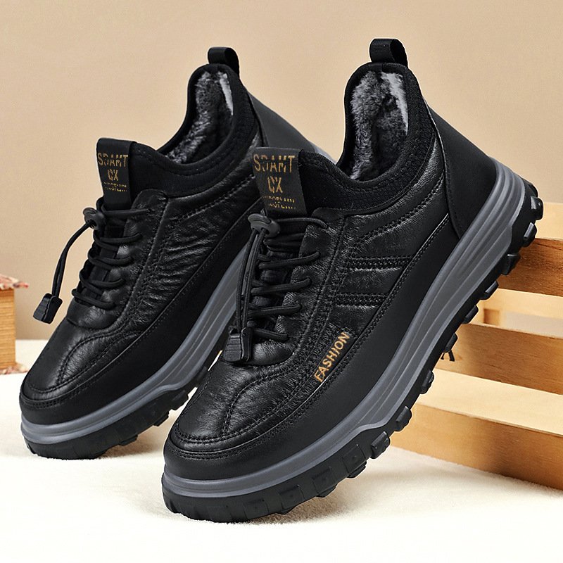 PU sole super light weight fleece lining big large size water proof upper winter men snow boots shoes sneakers for men