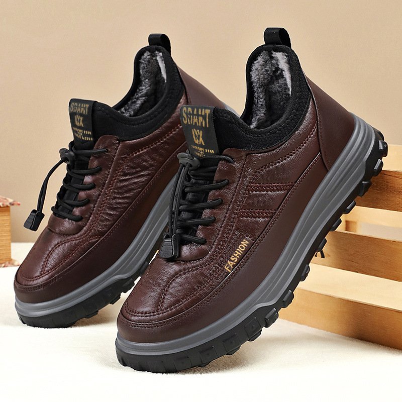 PU sole super light weight fleece lining big large size water proof upper winter men snow boots shoes sneakers for men
