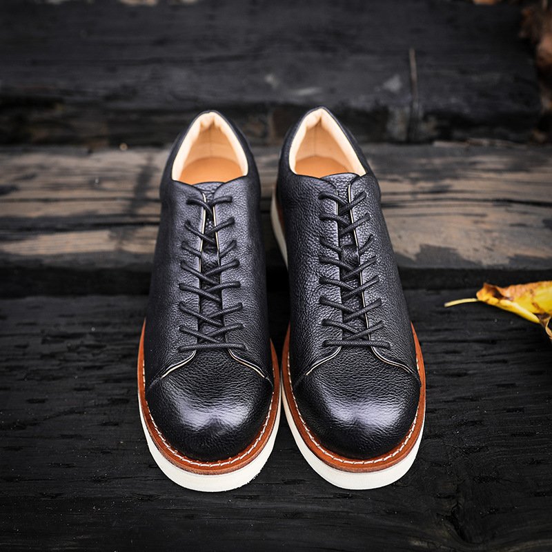 Fashionable New Style Genuine Leather Men'S Martin Boots Work Attire Vintage Shoes Leather Shoes For Men