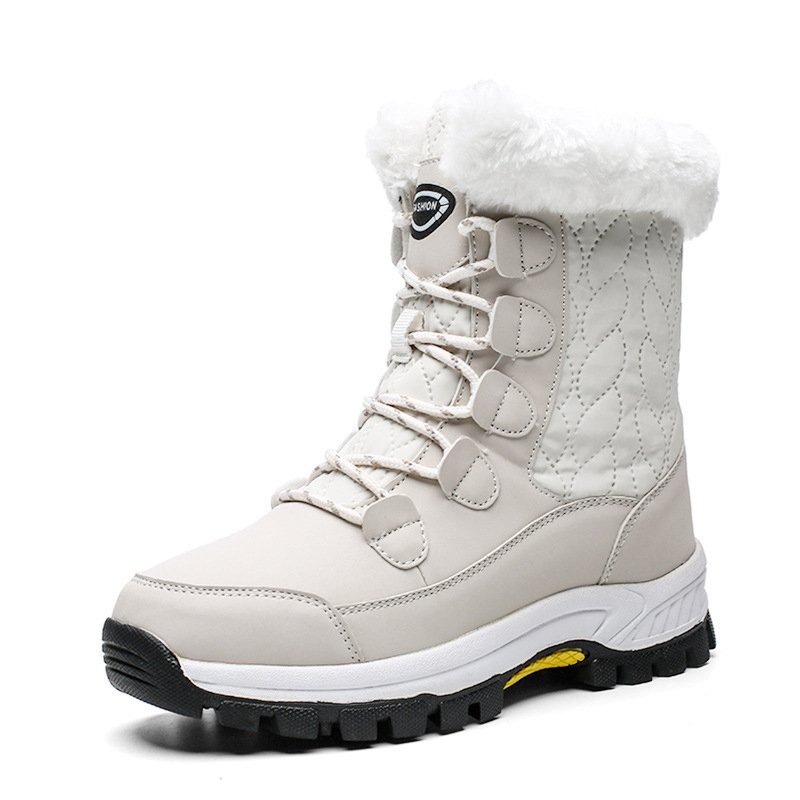 Winter large size all-match high-top cotton shoes waterproof snow women plus velvet thickened womens snow boots