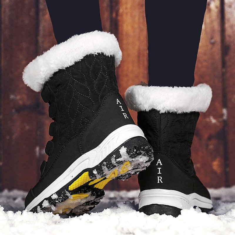 Winter large size all-match high-top cotton shoes waterproof snow women plus velvet thickened womens snow boots