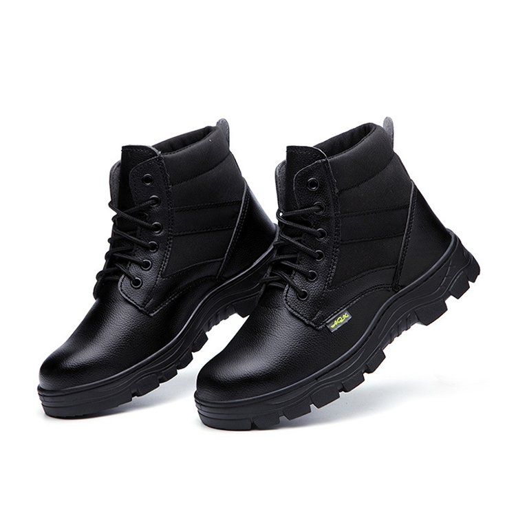 Winter safety boots site safety shoes plus velvet labor protection shoes leather safety boots for sale