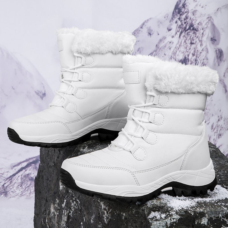 Women's High quality outdoor Winter Waterproof Shoes Non-Slip Height Increasing Thermal Plus Snow Boots
