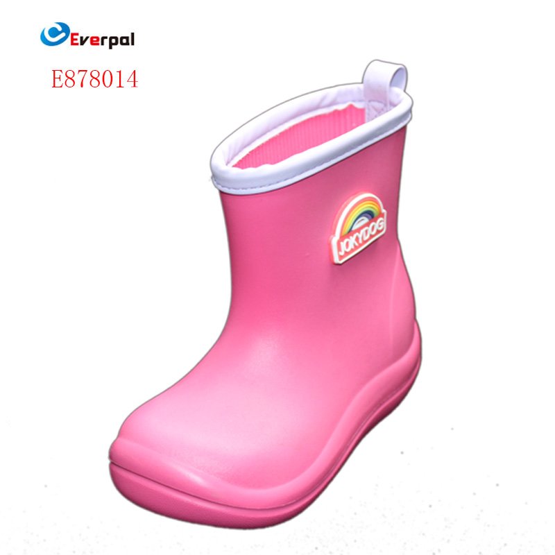 Children EVA Rain Boots for Kids Anti Slip Soft Water Shoes Custom Brand Unisex Midi Children's Plastic Summer Shoes Half Boot