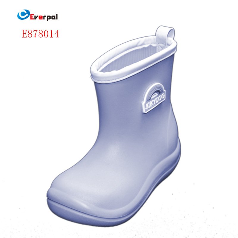 Children EVA Rain Boots for Kids Anti Slip Soft Water Shoes Custom Brand Unisex Midi Children's Plastic Summer Shoes Half Boot