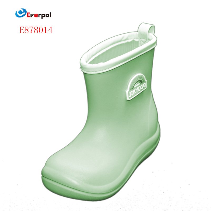 Children EVA Rain Boots for Kids Anti Slip Soft Water Shoes Custom Brand Unisex Midi Children's Plastic Summer Shoes Half Boot