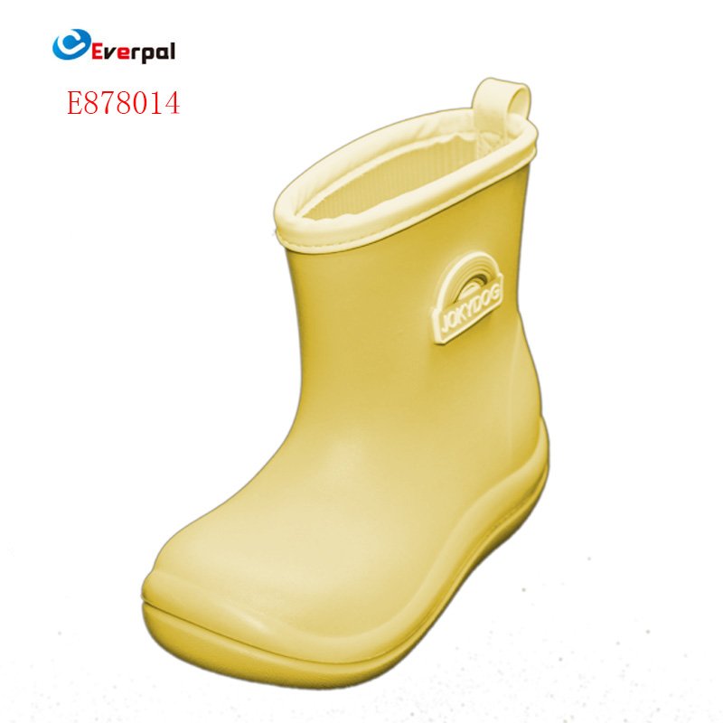 Children EVA Rain Boots for Kids Anti Slip Soft Water Shoes Custom Brand Unisex Midi Children's Plastic Summer Shoes Half Boot