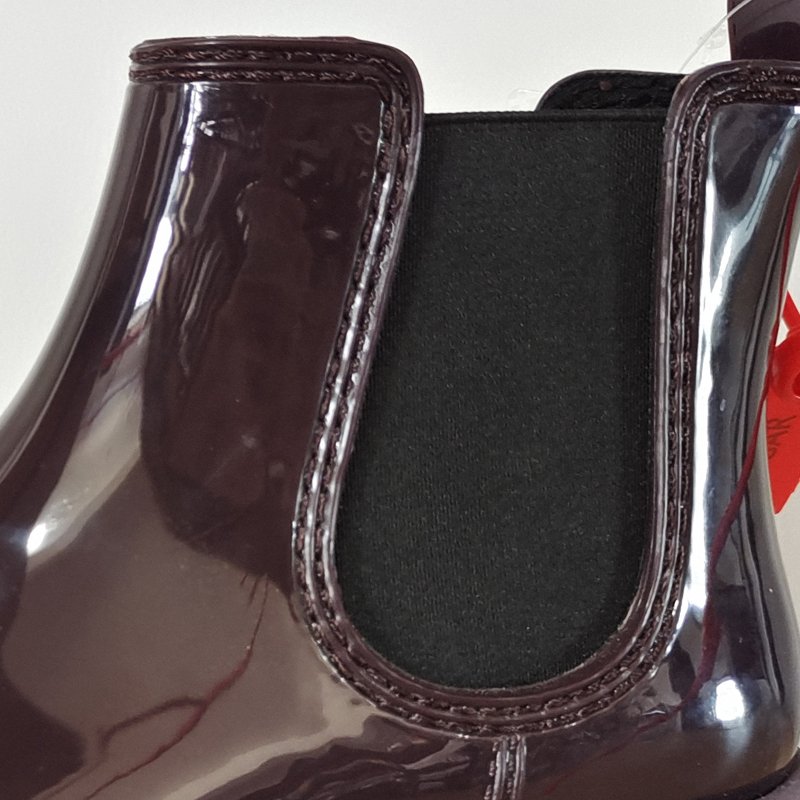 OEM Custom Wellies Gloss Black Women Fahion Rain Boots Long Rubber Boots
