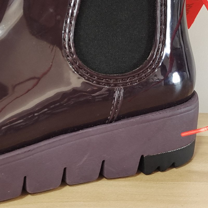 OEM Custom Wellies Gloss Black Women Fahion Rain Boots Long Rubber Boots