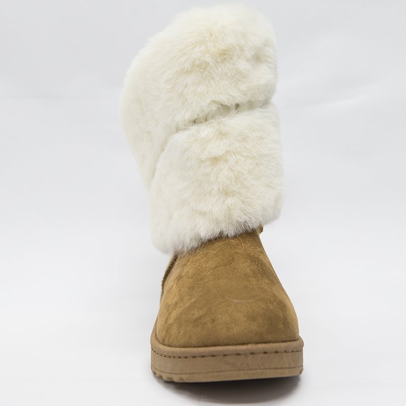 Wholesale Classic Furry Anti-Slip Tpr Outsole Thick Suede Warm Snow Boots Winter Soft Faux Fur Snow Ankle Boots