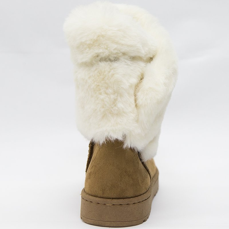 Wholesale Classic Furry Anti-Slip Tpr Outsole Thick Suede Warm Snow Boots Winter Soft Faux Fur Snow Ankle Boots