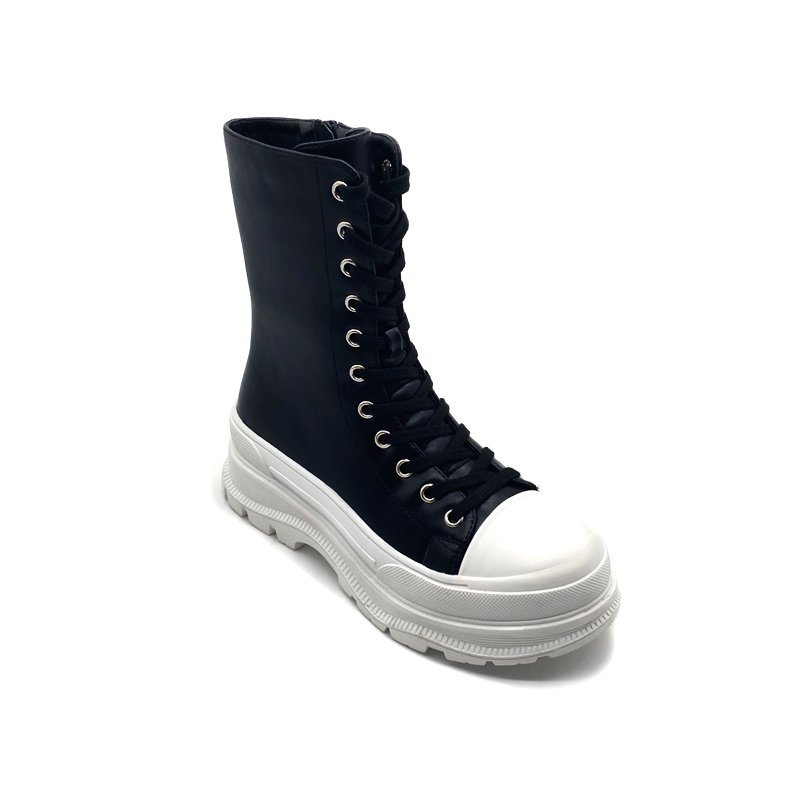 New Models Trendy High Quality women boot Soft Wholesale Price Lace Up Height Increasing Customized zipper boots