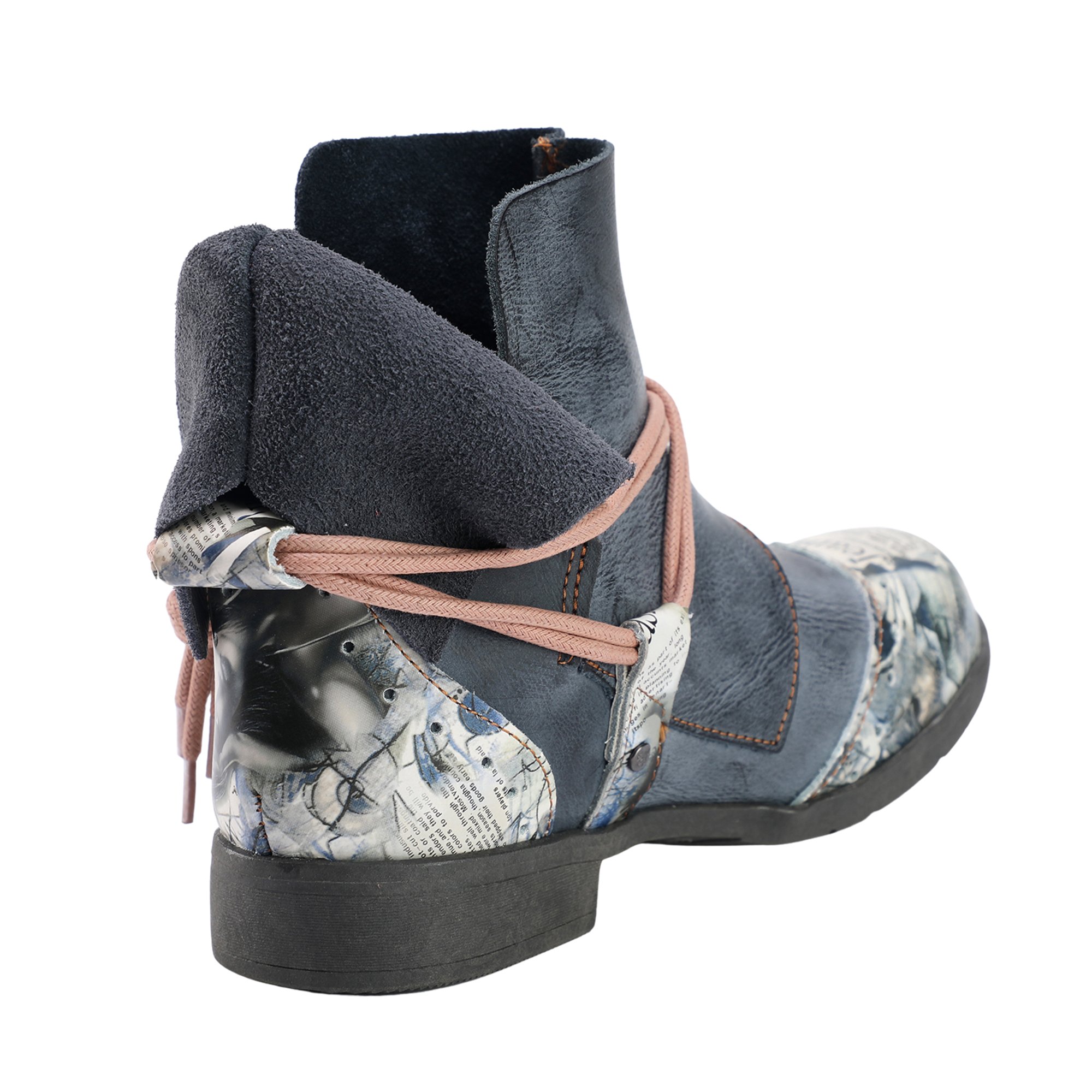 Women Leather Splice Slip-on Fashion Comfortable Casual Sneaker Ankle Boots
