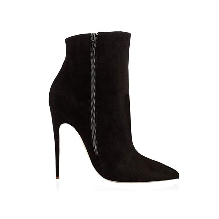 Custom Boots Heel Luxury Winter Black Booties Shoes Sexy Thin High Heel Ankle Boots Customized Stiletto Heel Ankle Boots