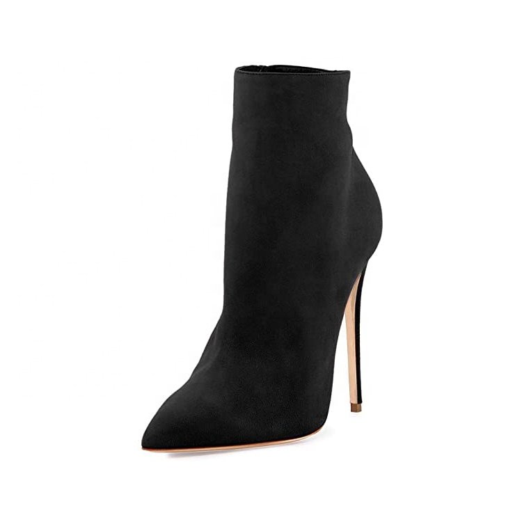 Custom Boots Heel Luxury Winter Black Booties Shoes Sexy Thin High Heel Ankle Boots Customized Stiletto Heel Ankle Boots