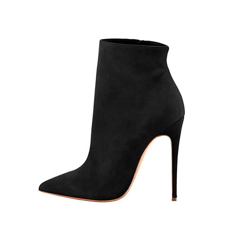 Custom Boots Heel Luxury Winter Black Booties Shoes Sexy Thin High Heel Ankle Boots Customized Stiletto Heel Ankle Boots