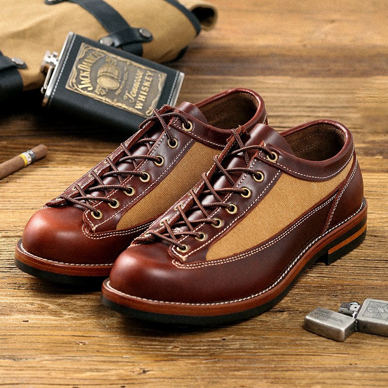 New Cowhide Martin Boots for Men's Casual Low Top leather boots for men