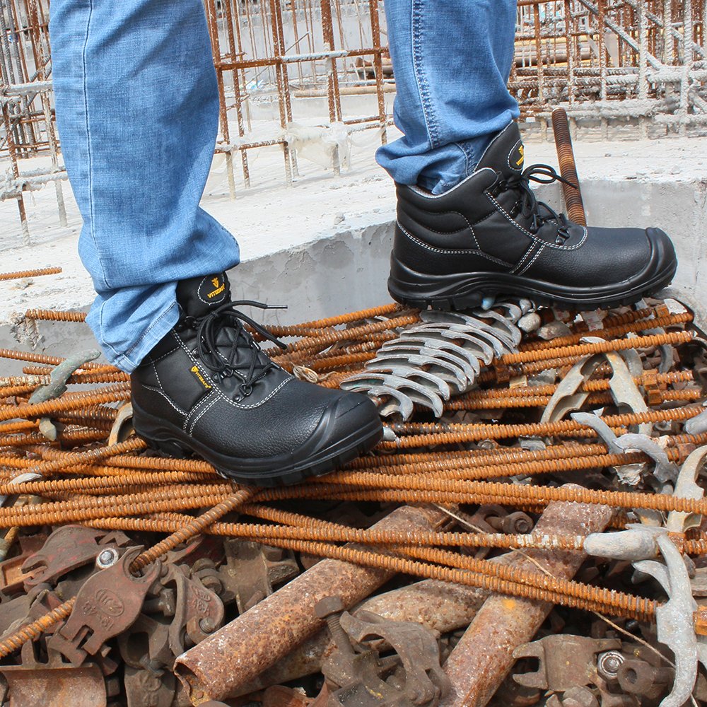 OEM Anti-puncture Botas de seguridad Industrial Steel Toe Boots Safety Shoes Men Work