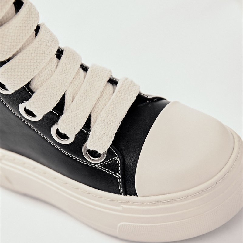 2024 New Designer Knee High Platform Women Shoes Lace Up Zipper Sport Sneakers Women's Shoes Leather Boots