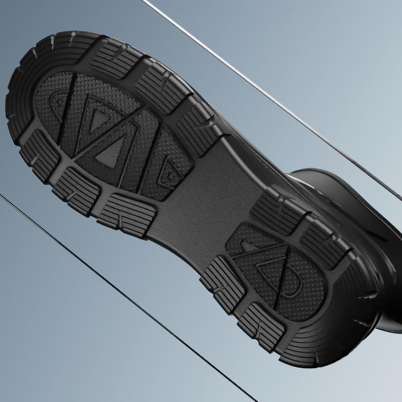 Wholesale Trendy All-Weather Waterproof Non-slip Slip-On Rubber Construction Rain Boots for Outdoor Adventures for Men