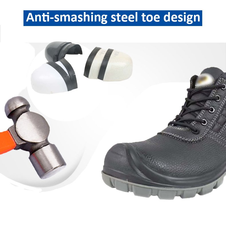 VITOSAFE High Quality Custom Black Cow Leather Working Steel Toe Safety Shoes/boots S3
