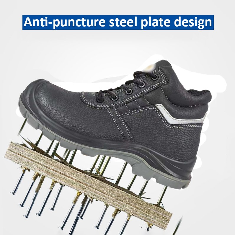 VITOSAFE High Quality Custom Black Cow Leather Working Steel Toe Safety Shoes/boots S3
