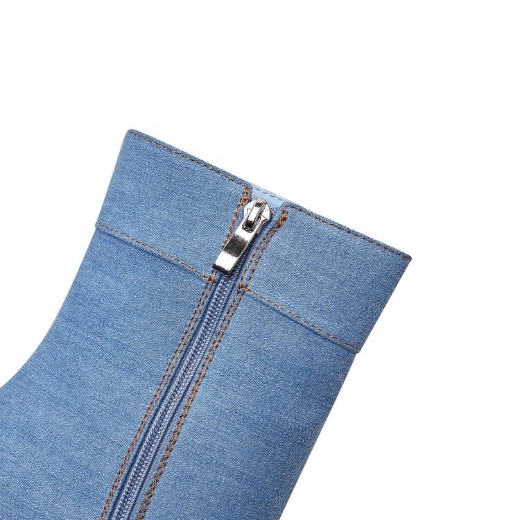 Women's Denim Ankle Boots Women's Fashion Wholesale High Quality shoes Women's Heel Fashion Short Boots
