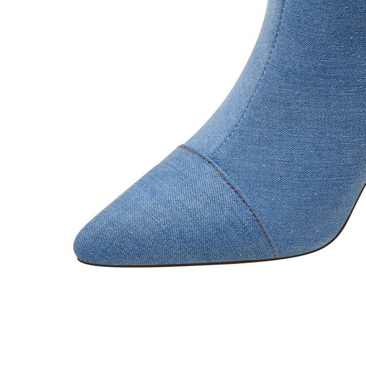 Women's Denim Ankle Boots Women's Fashion Wholesale High Quality shoes Women's Heel Fashion Short Boots