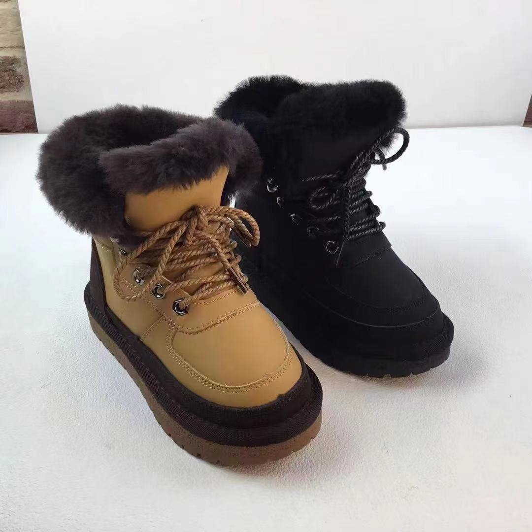 2023 elegant classic soft warm winter ankle Boots shoes for kids boys girls