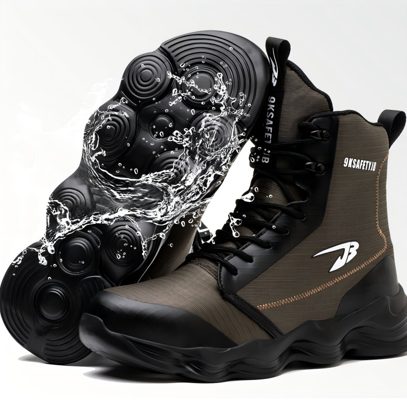 Black Upper Trade Of Lightweight Work Boots With Steel Toe Chaussure De Securite Homme Sports Men Safety Boots