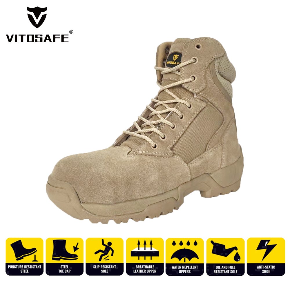 Outdoor Hiking Climbing Tactical Boots Desert Combat Safety Shoes for Men
