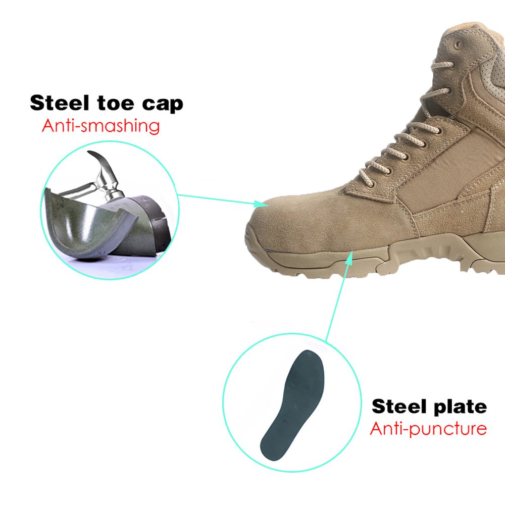 Outdoor Hiking Climbing Tactical Boots Desert Combat Safety Shoes for Men
