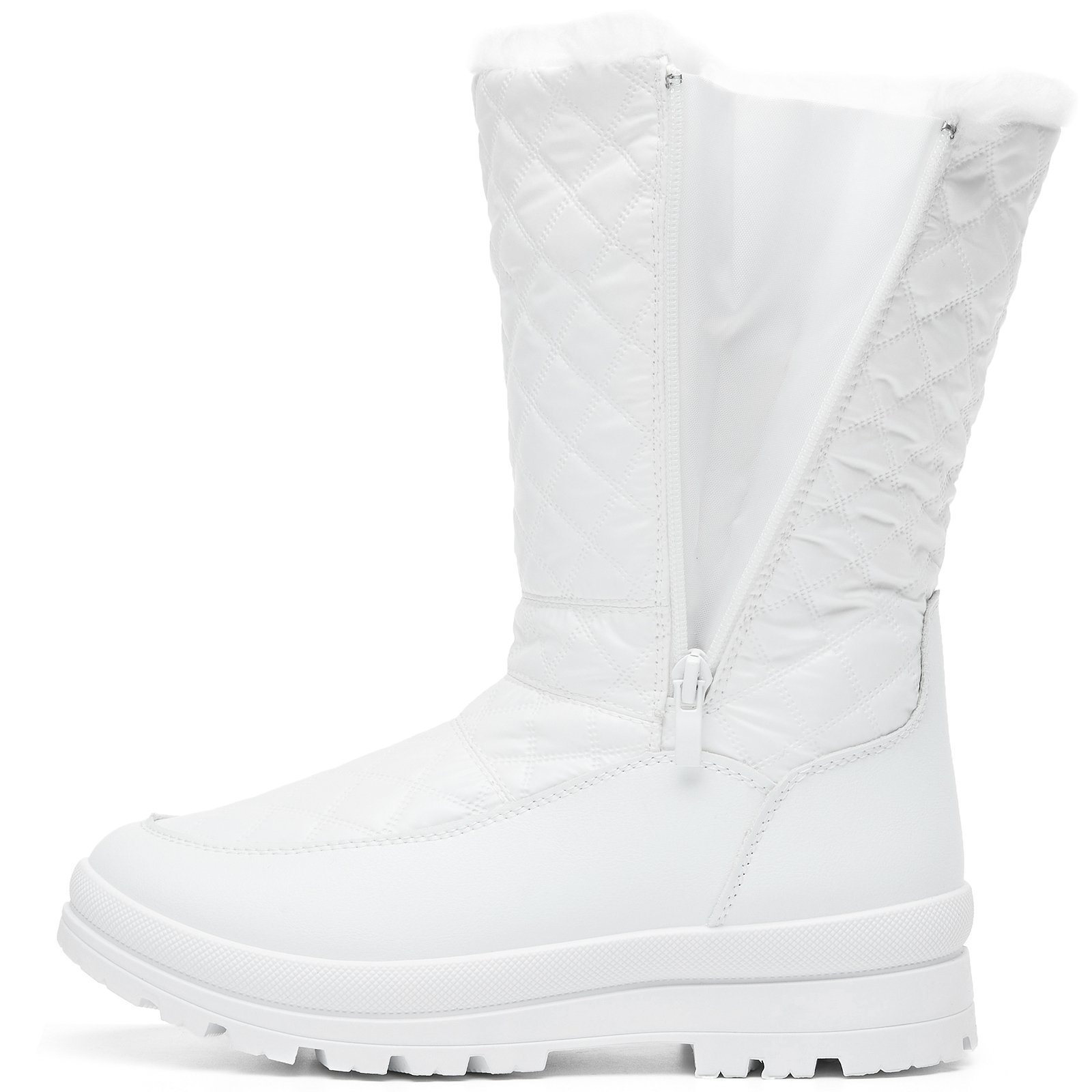 Wenzhou Factory Waterproof Zipper Anti-Slip High Top Lace Up Pu Upper Fur Lined Warm Women'S Women Snow Winter Boots For Women