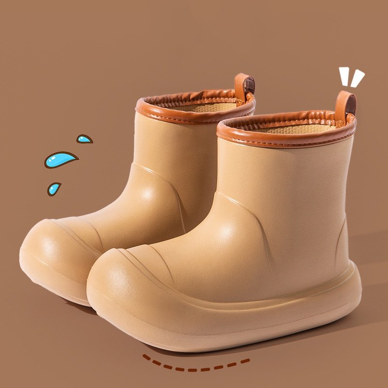 Pink Rain boots new outside wear thick bottom high top fashion non-slip waterproof rain shoes outdoor Four seasons rubber shoes