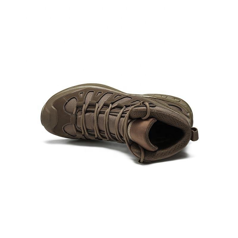 outdoor hiking Custom Shoes Full Grain split Suede Leather Brown Lightweight tactical boots boot