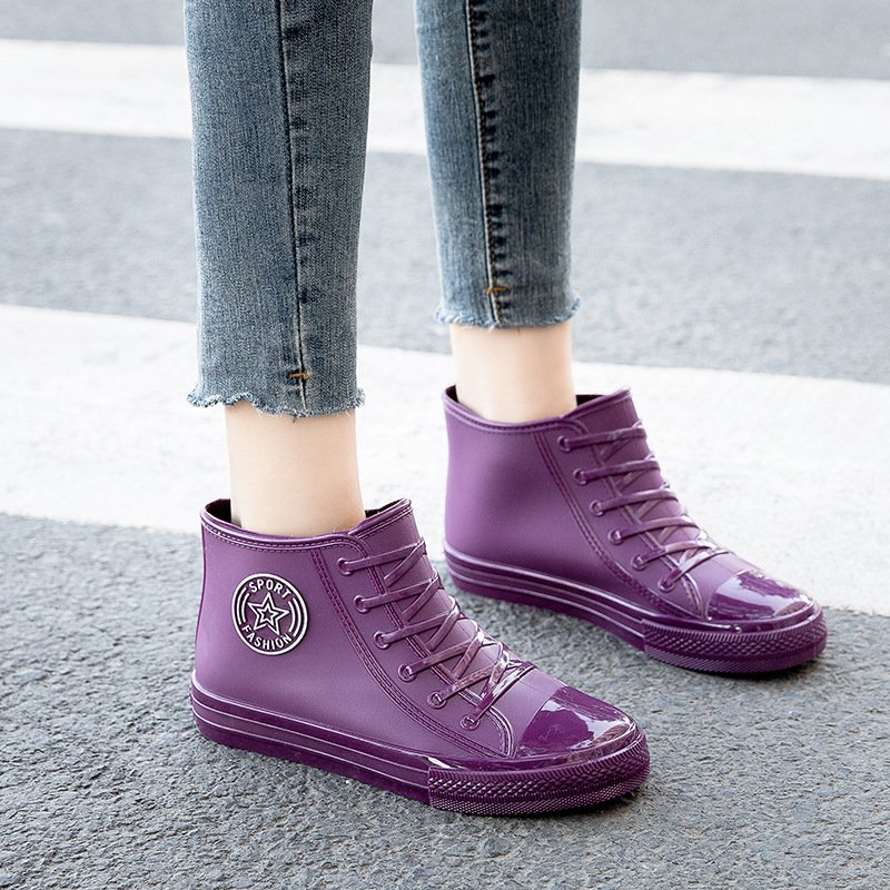 OEM Waterproof Shoes Women's Wholesale Rain Boots Students Non-slip Adult Water Boots Short Work Shoes