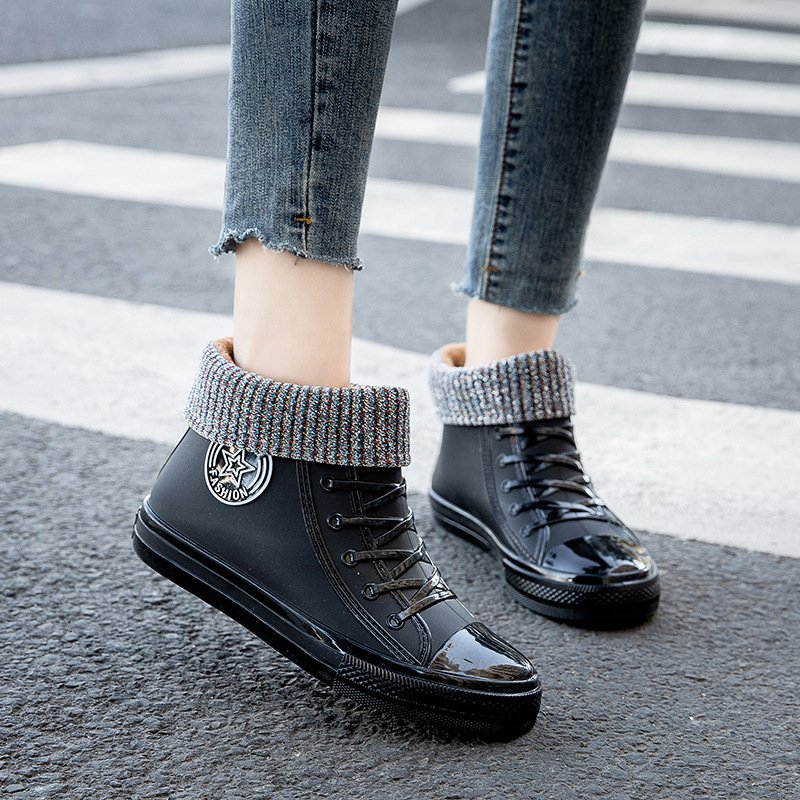 OEM Waterproof Shoes Women's Wholesale Rain Boots Students Non-slip Adult Water Boots Short Work Shoes