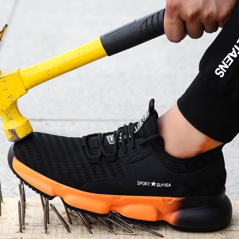 GUYISA fashion safety shoes Lightweight Steel Toe safety boots men's casual safety shoes for men
