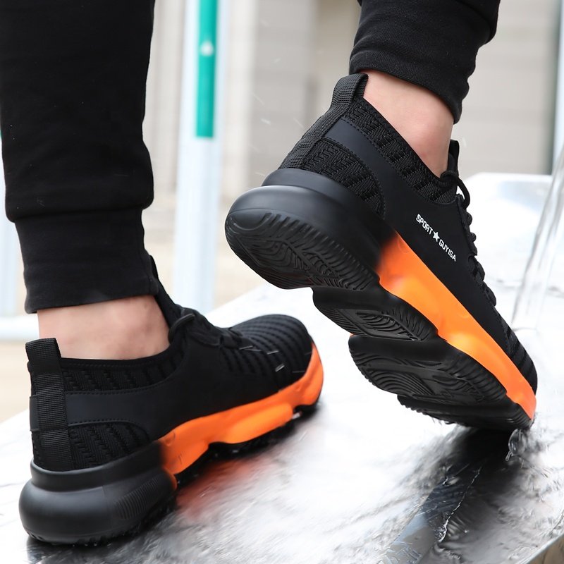 GUYISA fashion safety shoes Lightweight Steel Toe safety boots men's casual safety shoes for men
