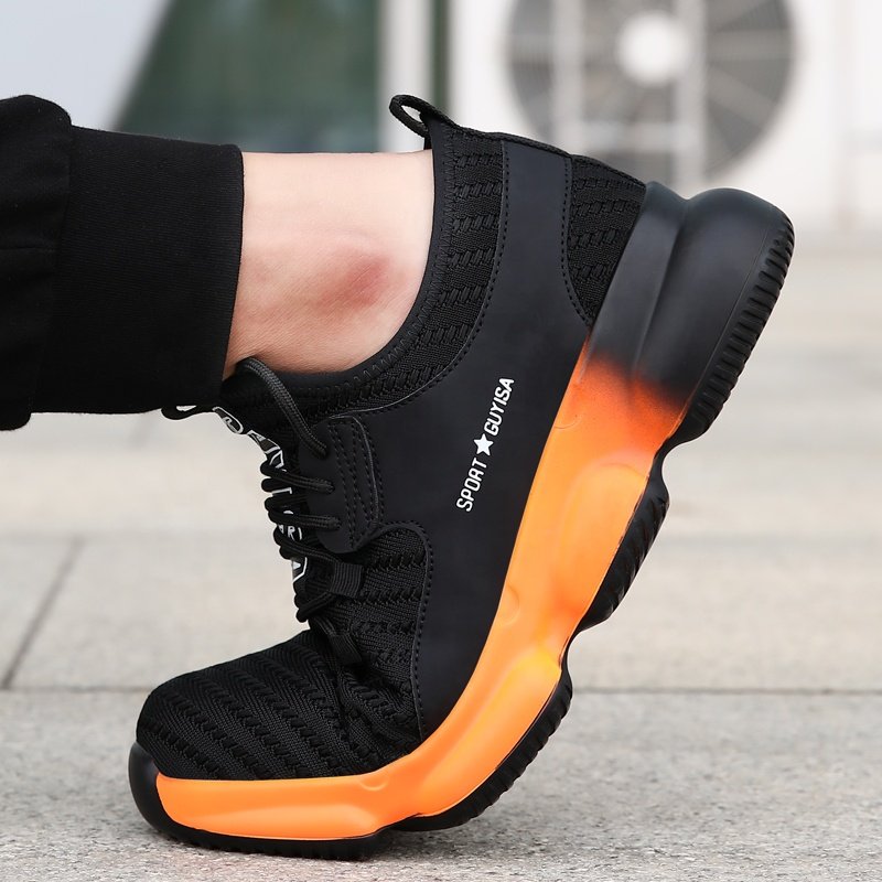 GUYISA fashion safety shoes Lightweight Steel Toe safety boots men's casual safety shoes for men