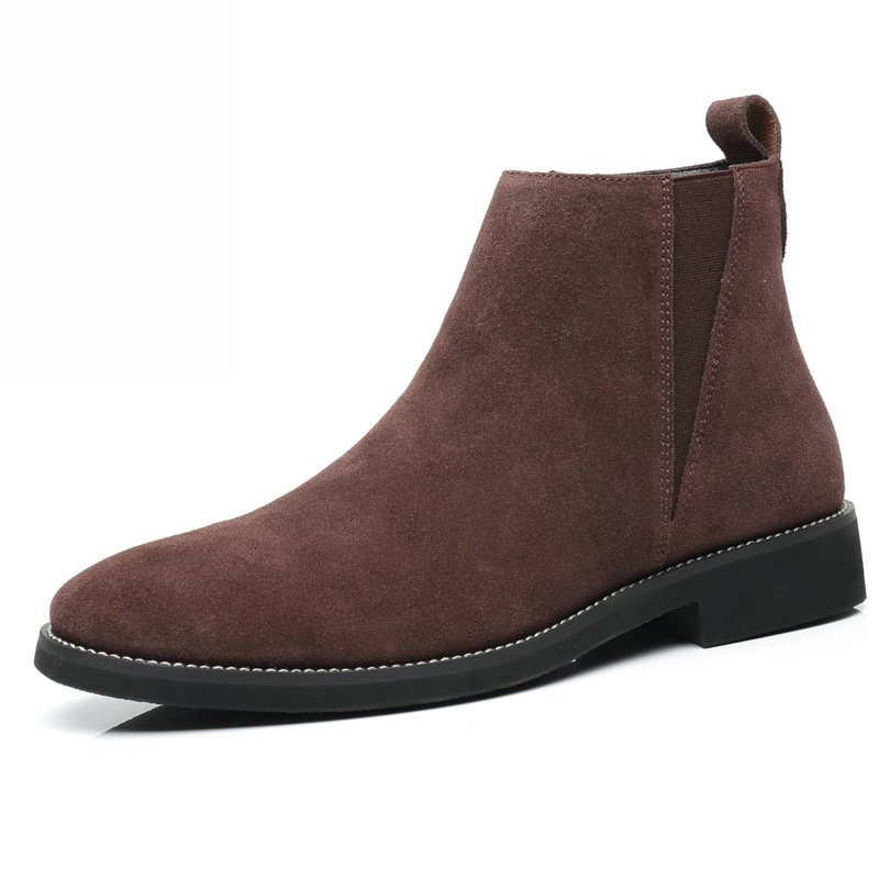 AMPLE New Arrival Retro Male Martin Boots Fashion Suede Leather Chelsea Boots for Men