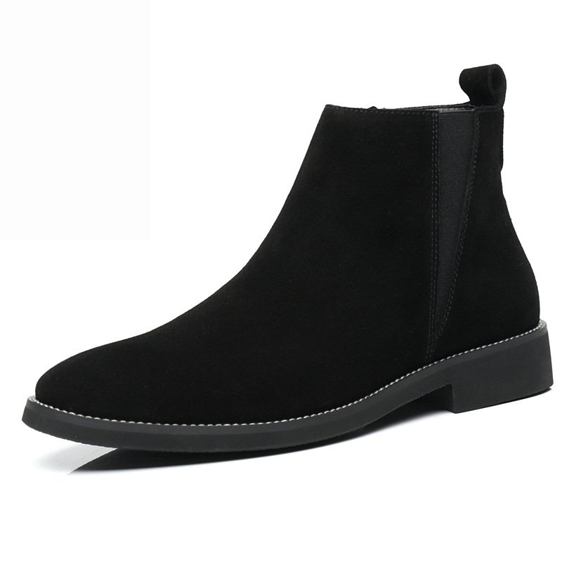 AMPLE New Arrival Retro Male Martin Boots Fashion Suede Leather Chelsea Boots for Men