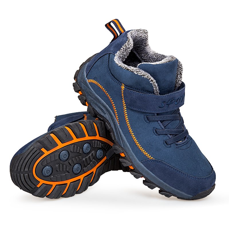 Unisex Fashion Black Casual Shoes Outdoor Ankle Boots Winter Waterproof Warm Men's Hiking Snow Boots