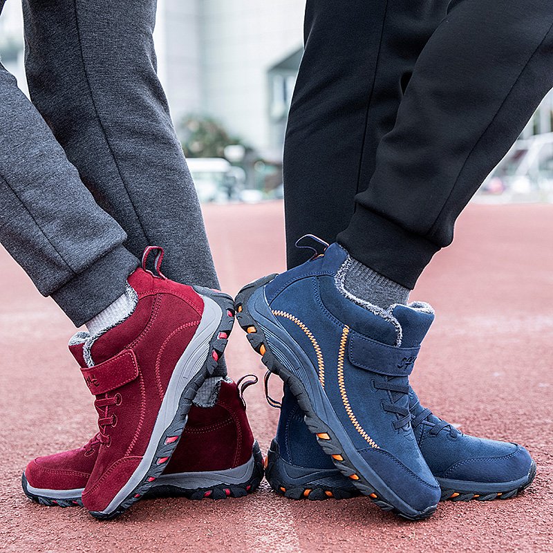 Unisex Fashion Black Casual Shoes Outdoor Ankle Boots Winter Waterproof Warm Men's Hiking Snow Boots
