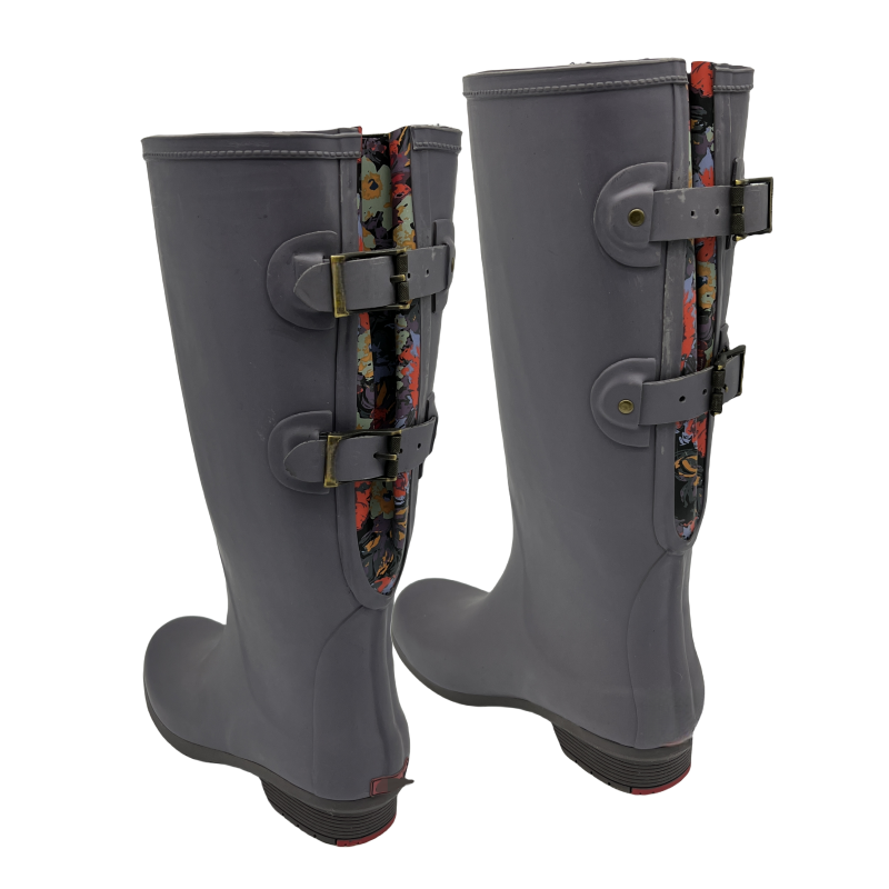 Wholesale Tall Beautiful Prints Rain Boot with Custom Logo Ladies Rubber Rain Boots for Woman