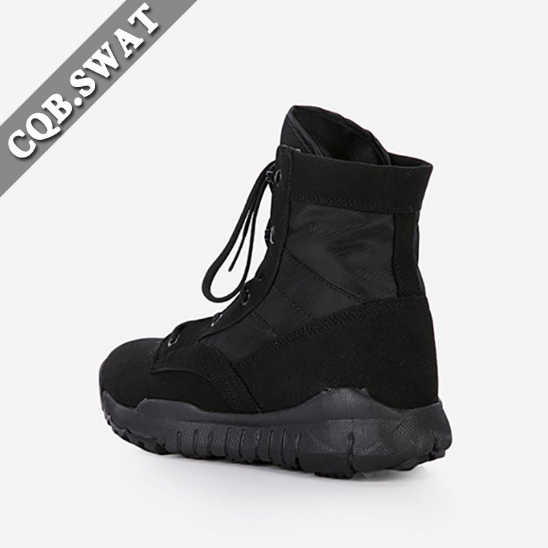 ZD-025 New Wear-proof Cow Suede Tactical Ankle Boots Black Hiking boots/combat boots non-slip for sale