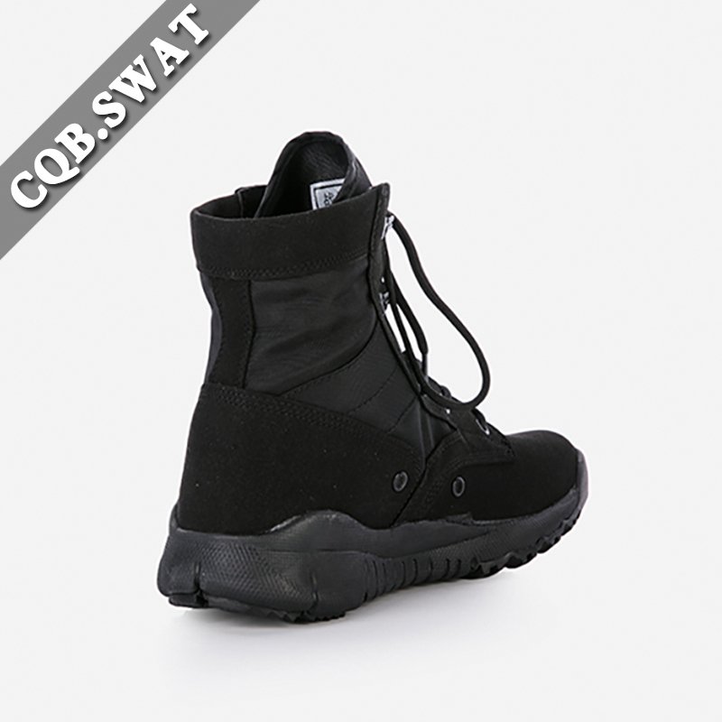 ZD-025 New Wear-proof Cow Suede Tactical Ankle Boots Black Hiking boots/combat boots non-slip for sale